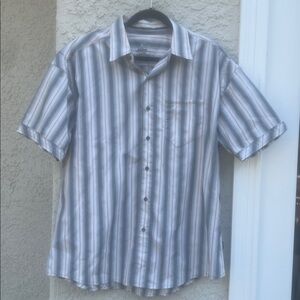 KUHL Mens Bohemian Multi Stripe Short Sleeve Button up Hiking Shirt Size XL